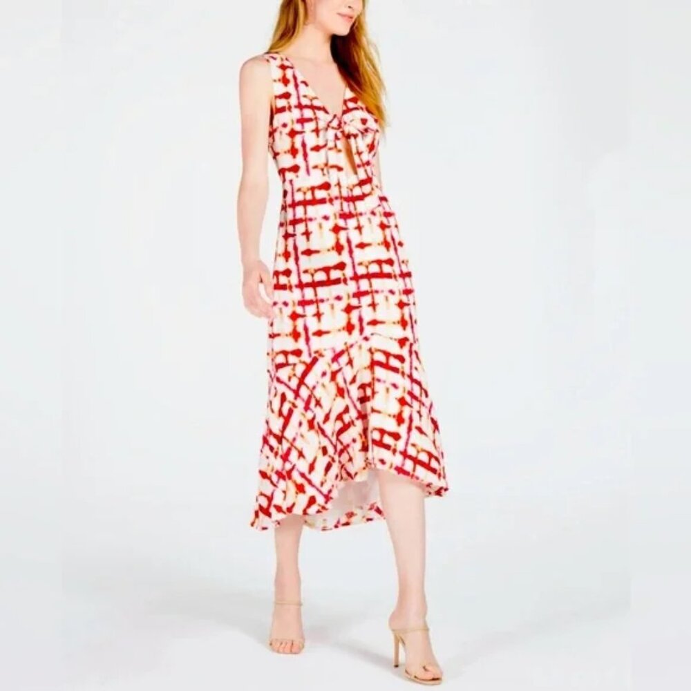 NWT Leyden Women's Printed Cutout Midi Dress - SIZE S - Picture 2 of 12